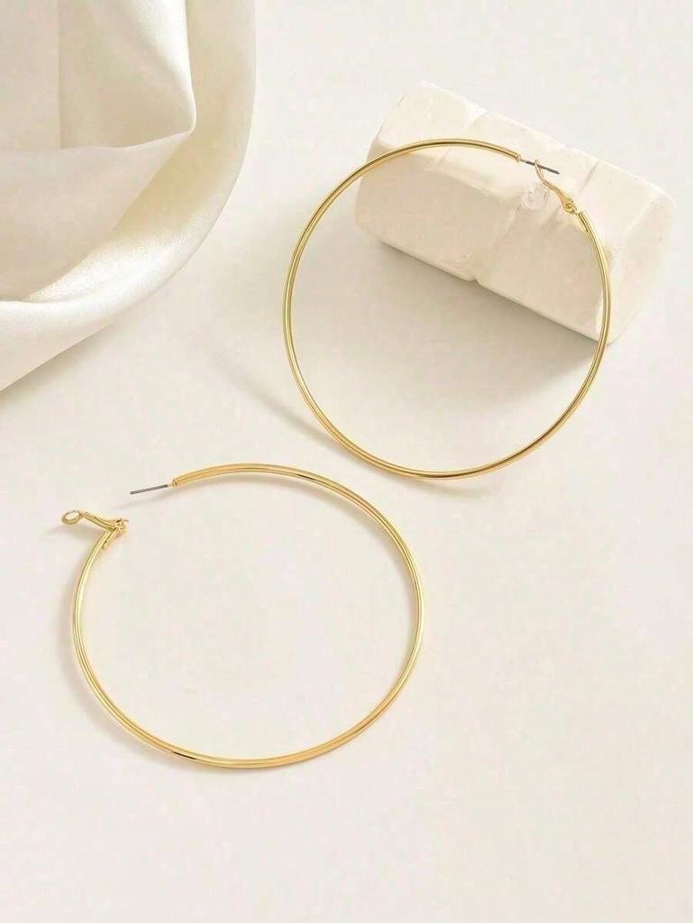 Minimalistischer Stil Mehrere dünne Creolen-Ohrringe, Tägliches Tragen für Frauen