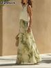 Spring New Style V-Neck Slim Fit Ruffled Hem Dress for Women