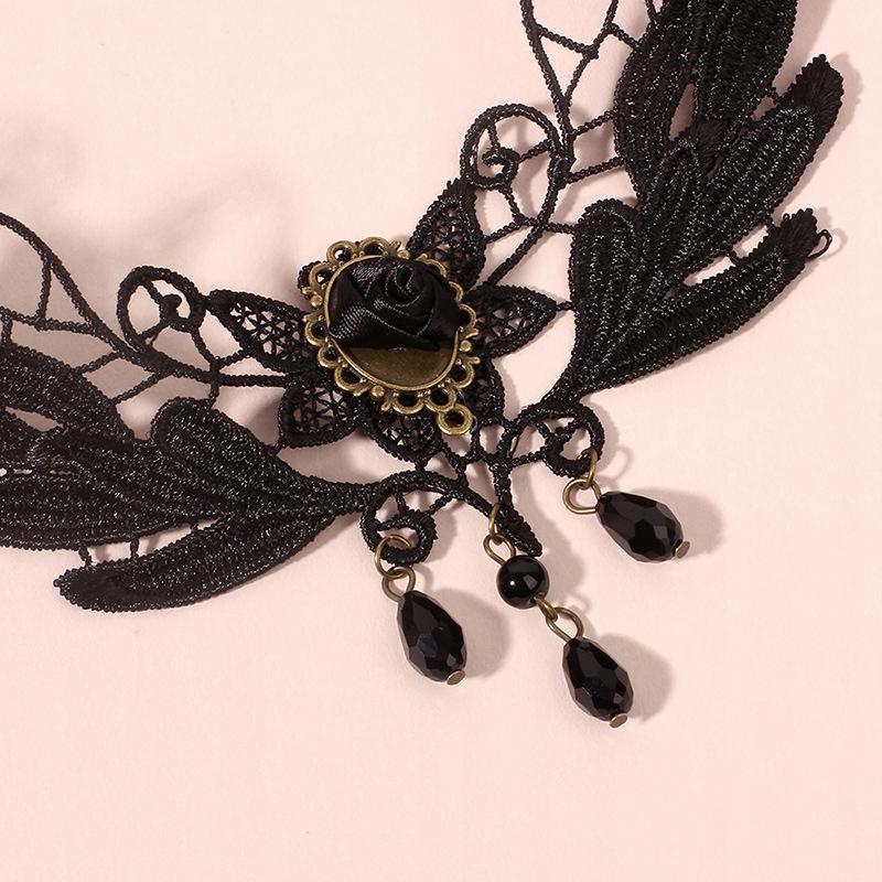 Choker Lace Embroidery Black Necklace Gothic Ch07