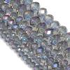 4/6/8mm Transparent Purple Faceted Crystal Beads Abacus Glass Loose Beads For Jewelry Making DIY Bracelet Necklace Accessories