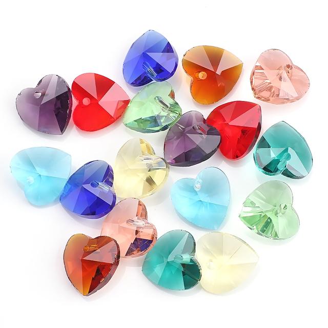 

20 шт./лот, стеклянные бусины в форме сердца, синие 14 мм, материал для поделок, сделай сам, кристалл, подвеска «Любовь», серьги, изготовление ювелирных изделий, ожерелье, аксессуары