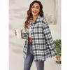 IHUASU Women's Vintage Casual Autumn Winter Long Sleeve POLO Neck Jackets & Coats