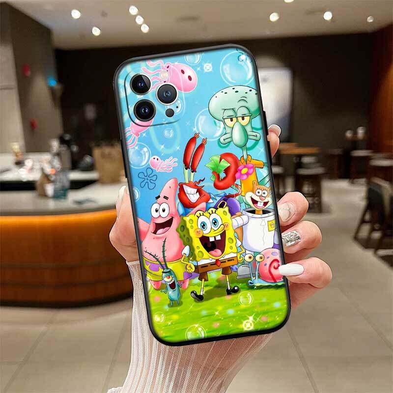 Cartoon SpongeBob Phone Case for Motorola Edge 60 60s 70 G86 G56 G54 E14 G04S G45 G54 G64 X30 X40 X50 S30 S50 Pro Power Tylus