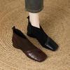 New Style Single Shoes, Women's Shoes, Versatile Square-toe Chunky Heel Shoes and Ankle Boots