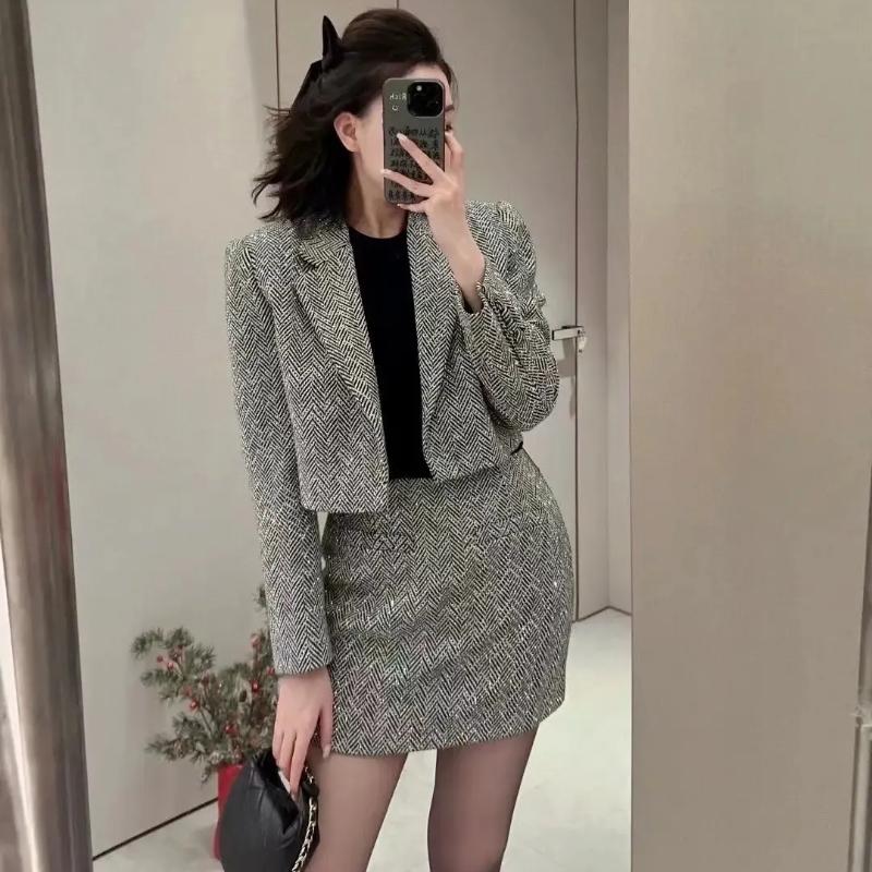 Luxusní krátká bunda ve francouzském stylu vyzařuje elegantní vůni módní kabát s dlouhým rukávem