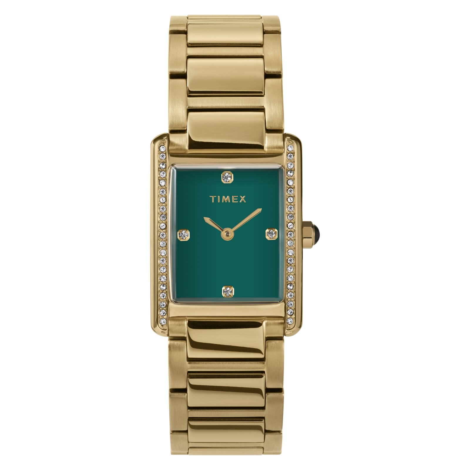 

TIMEX Women s Trend Watch TW2W87500, Quartz Movement, 5 ATM Water Resistance, Mineral Glass, Green Dial, Brass [Parallel Import]