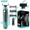 Original VGR V-393 2-in-1 Hair Trimmer Rechargeable Electric Shaver IPX5 Waterproof Beard Trimmer Face & Body Shaving Machine for Men Home Razor
