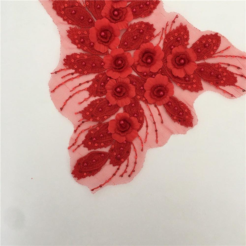 Elegant Sew on Patches Exquisite Clothing Applique Flower Embroidery Stickers  Clothes Sewing