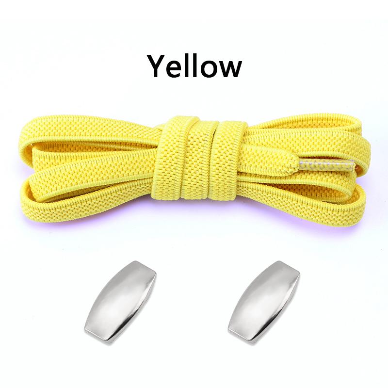 1Pair Elastic Laces Sneakers New Lock Flat Shoelaces Without ties Kids Adult No Tie Shoelace Rubber Bands Shoes Accessories