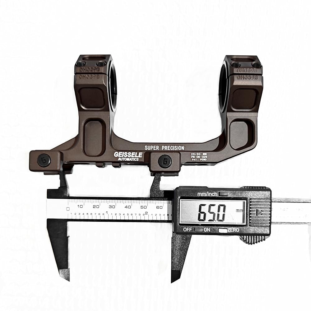 ProWildGear GEISSELE Type Ring Scope Mount Integrated Optical Sight Mount 20mm Rail Picatinny Coffee 30/ 25.4mm (1.93/Dark Color) [Item]