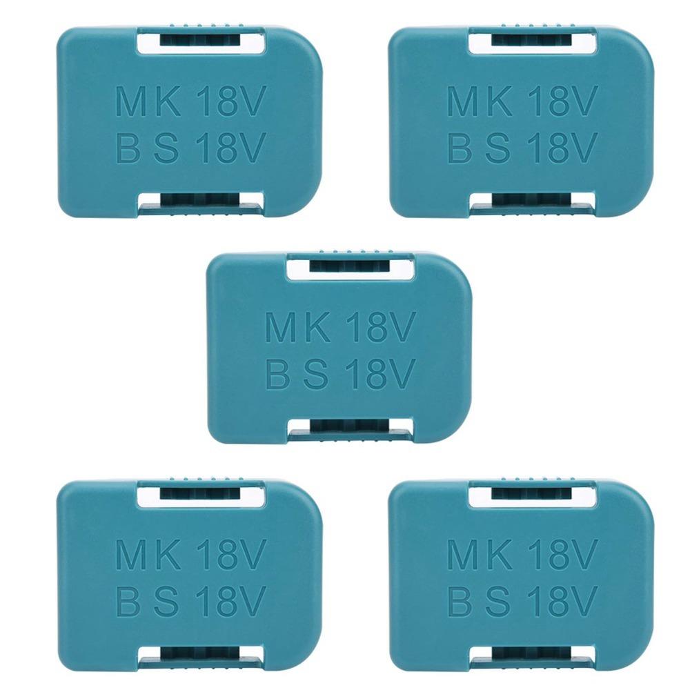 

5pcs Fixing Devices Belt Slot Battery Holder Belt Clip Cyan and Black Battery Mounts Battery Wall Rack Garage ціан