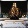 Christmas Snowman Tree Tapestry Cozy Room Xmas Holiday Party Backdrop Wall Hanging Photography Background Decor (