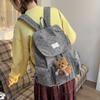 Schoolbag Corduroy Korean Simple Mini Backpack Female Sweet Student Versatile Lightweight Drawstring Commuter Small Backpack