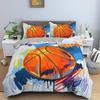 Juegos de Cama de Baloncesto del Norte de Europa Textil para el Hogar Patrón de Pelota Funda Nórdica Funda de Almohada Ropa de Cama Tamaño Individual/Queen/King