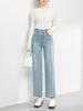 2026 Spring Korean Style High Waist Slimming Straight Leg Jeans for Women
