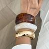 IngeSight.Z 3 Stile Trendige Überzogene Harz Breite Armreifen für Frauen Punk Gold Farbe Geometrische Heavy Metal Armbänder Herren Schmuck