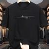 Summer Men's 100% Cotton Casual Loose Large Creative Airplane Pattern Printed Comfortable Sports Round Neck Short Sleeve T-shirt