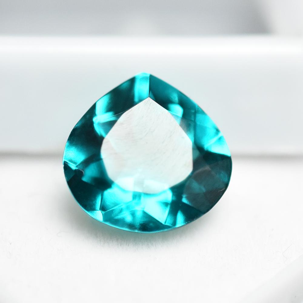 CERTIFIED 7.75 Ct UNIQUE Pear shape NATURAL Green Tourmaline Loose Gemstone