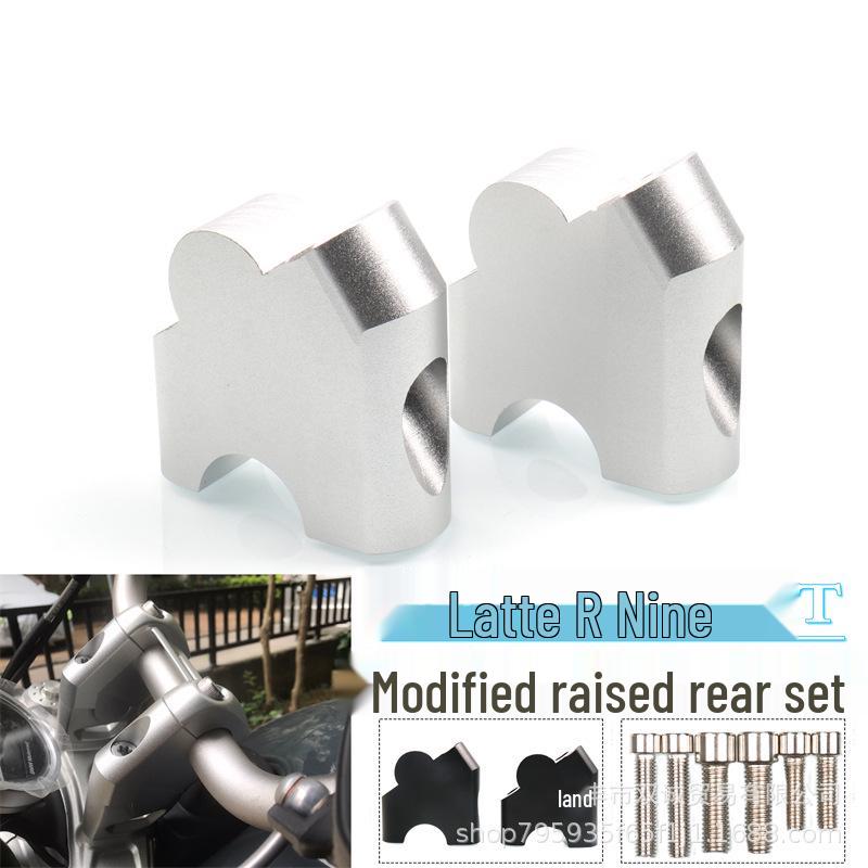 

BMW R Nine T Scrambler R9T Modified Handlebar Riser: Rearward and Upward Adjustment серебряный