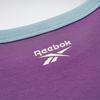 Reebok Color Block Knitted Round Neck Short Sleeve T-Shirt Women tops Purple White 24SRC406WGP2