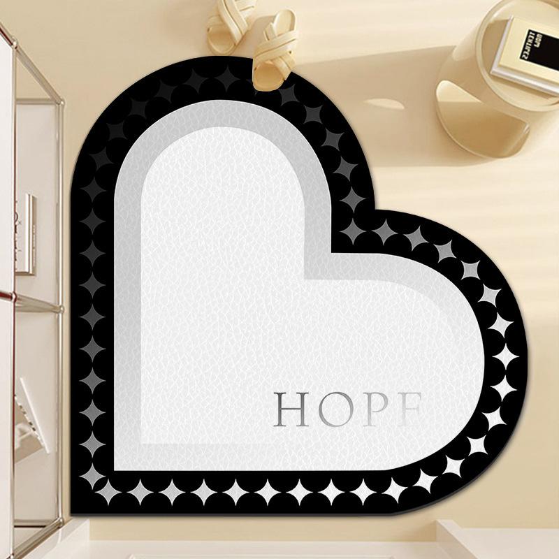 Door Entry Mat Dirt Resistant Non-slip Door Mat Peak-heart Entry Mat Mat Absorbent Entry Mat