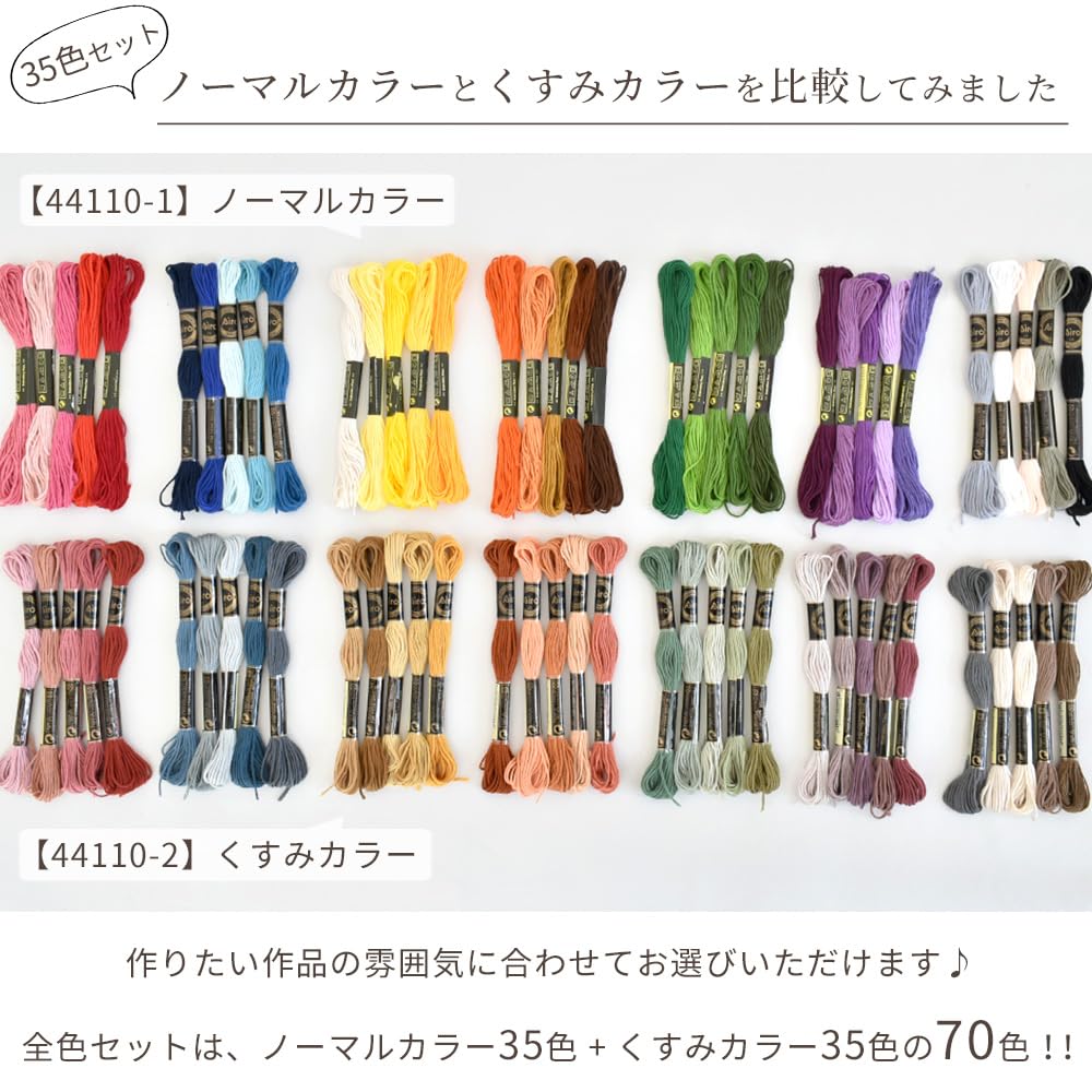 MYmama Stickgarn Großpackung Kreuzstich Handarbeiten Matt Komplettes Set, Kaufen, (Normal + Farben, Set)