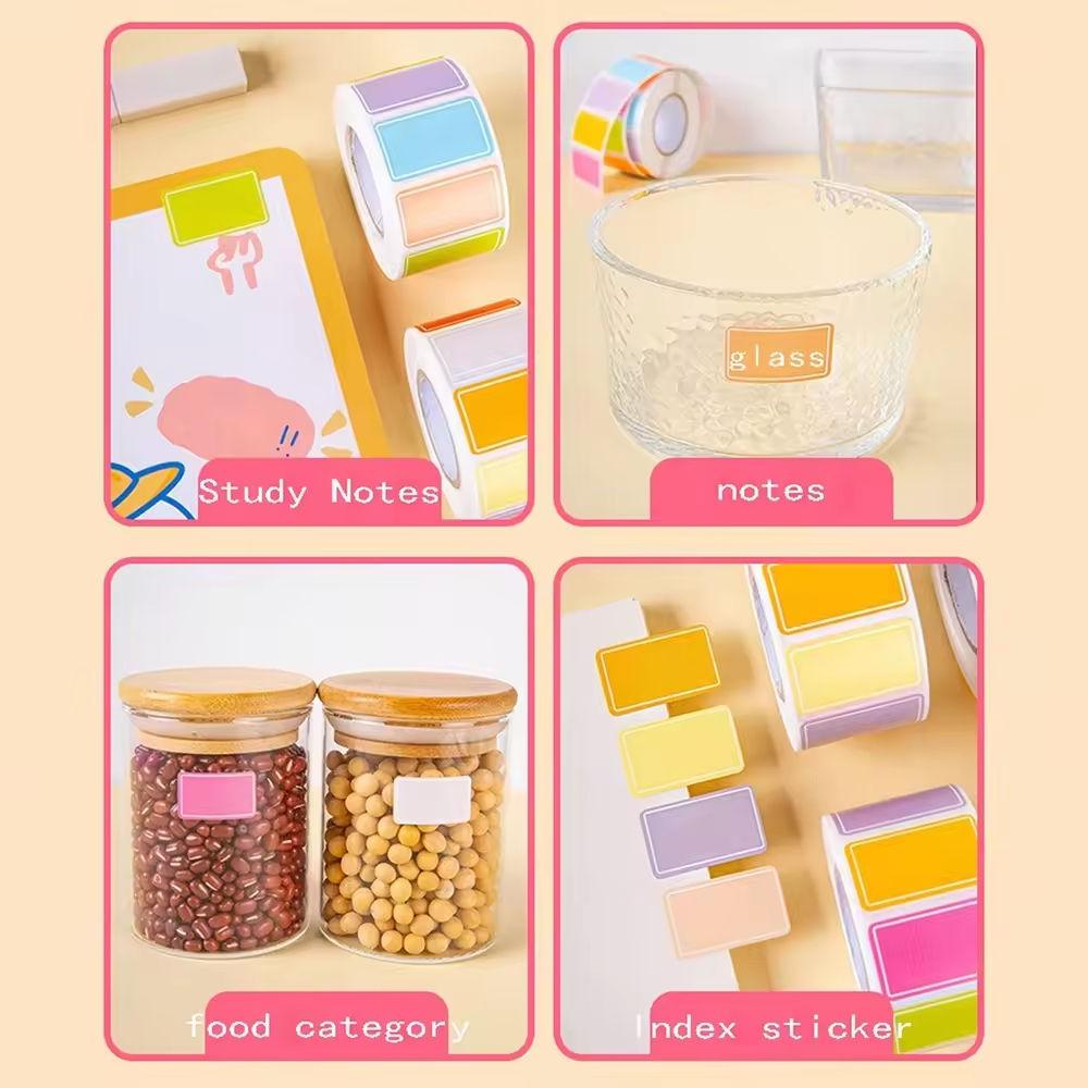 1/2/3 PCS Color Label Stickers Blank Writable Name Sticker Waterproof Index Tabs Durable Self-adhesive Stationery Supplies Tags