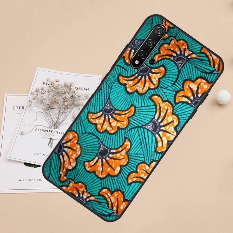African Wax Fabric For Huawei Nova 10 9 SE 3i 7i 8i 11i 12i Y60 Y61 Y70 Y72 Y73 Y90 Y91 P20 P40 P30 Lite Case