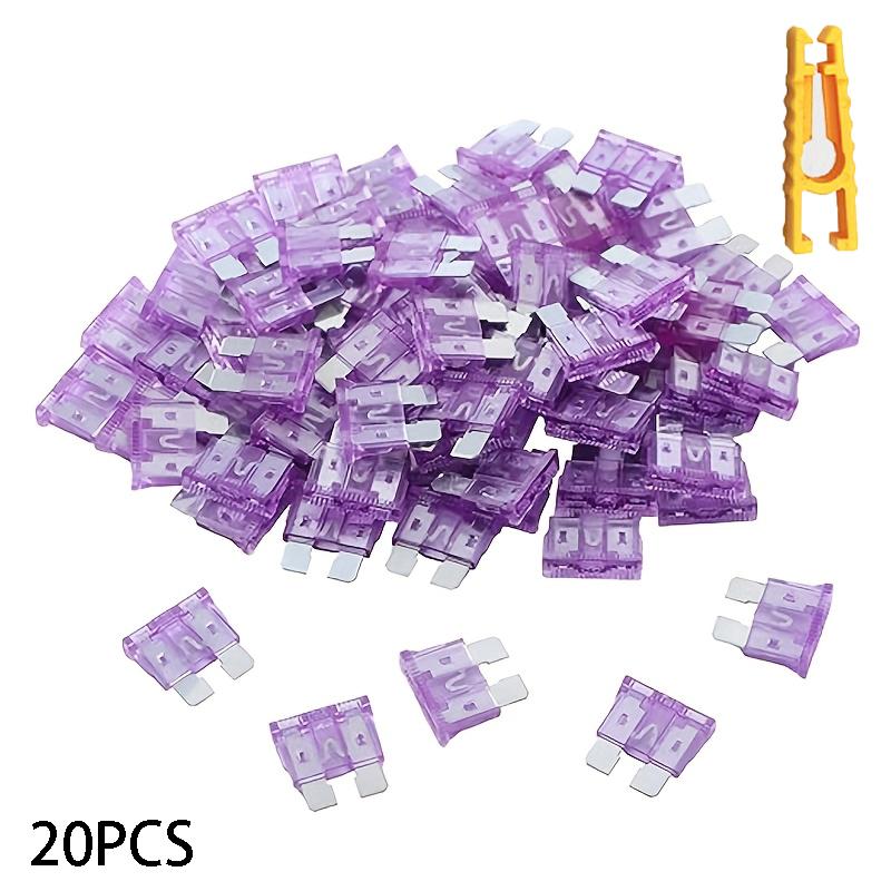 20-Pack Standard Blade-Type Automotive Fuses with Fuse Puller Universal Automotive Fuses Suitable for Cars Trucks Suvs Rvs Boats Motorcycles Marine