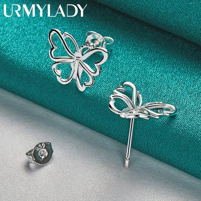 Boucles d'oreilles papillon en argent Sterling 925 pour femmes, bijoux à breloques