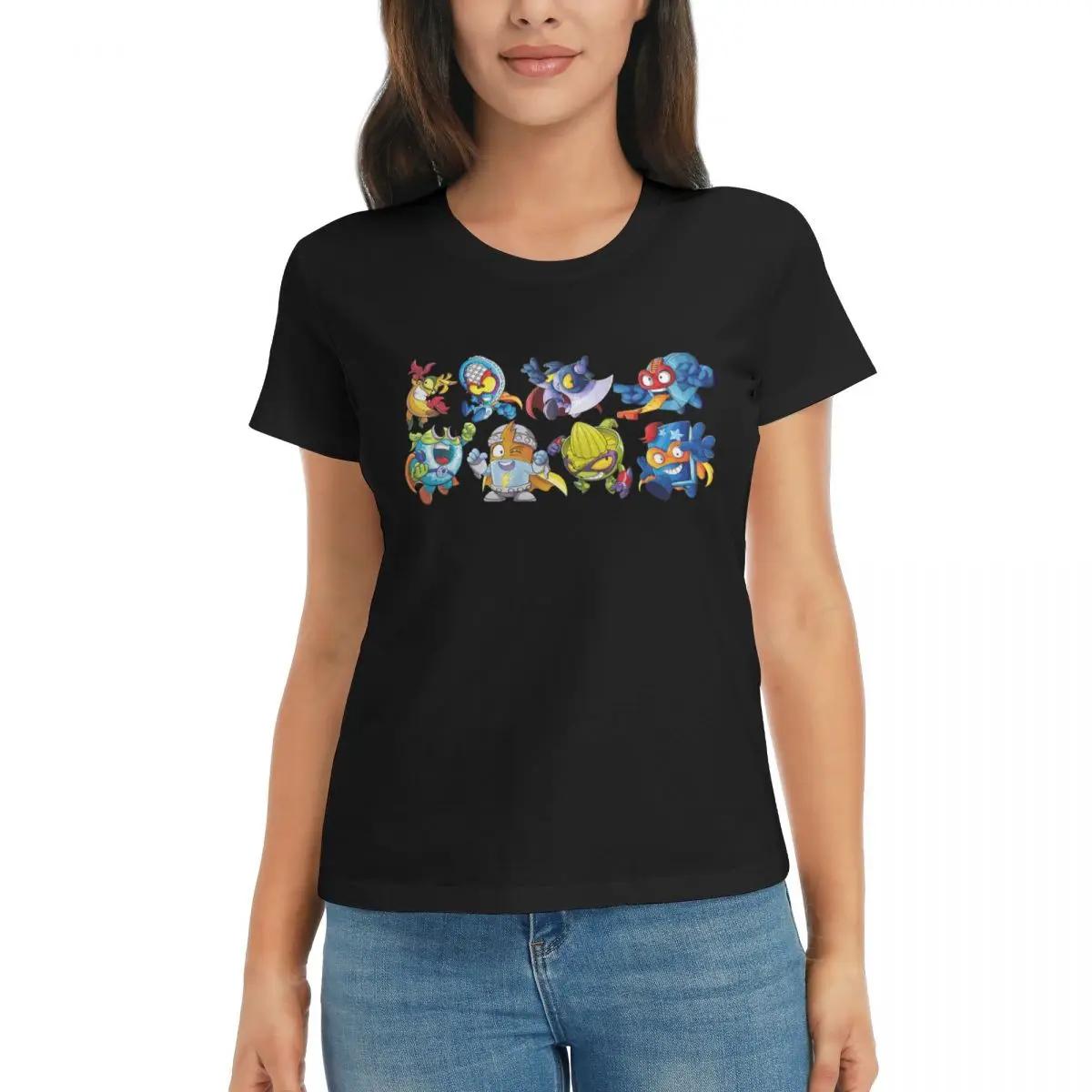 

Women TShirt Superthings Summer Short Sleeve Tees Round Neck Cotton T Shirts Clothes Tops Streetwear 4XL