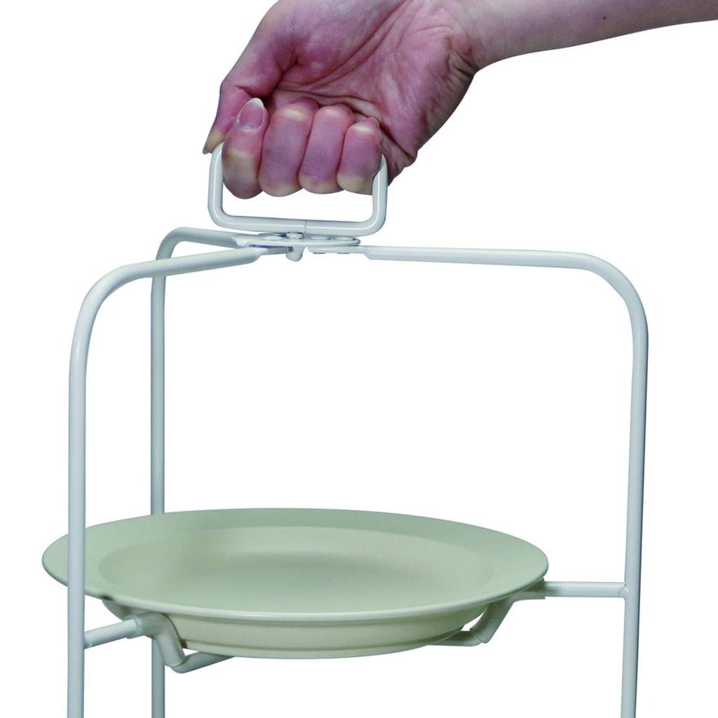 CASUAL PRODUCT Bistro-Plattenständer, 2-stöckig, Weiß, 18-24cm Durchmesser, Platzsparend, Faltbar, Nachmittagstee-Ständer, Unzerbrechlich