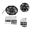Radiator Cooling Fan 6 Blade Accessories with Mounting Kit Black Spare Parts Push or Pull Type