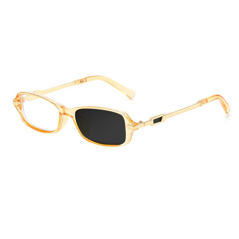 New Brand Korean Style Square Small Frame Reading Glasses Photochromic Anti Blue Light Women Hyperopia Eyeglass