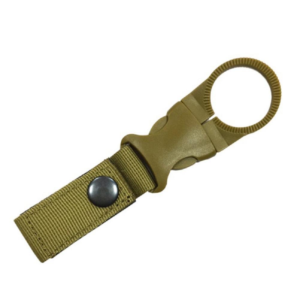 

Outdoor Travel Multifunctional Water Bottle Ring Buckle Strap Sport Bag Waist Belt Accessory Khaki #1