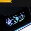 Car Motorcycle Universal Sticker Decal Funny Sticker Dress Up (A-White)