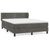 3127428 vidaXL Divan Bed and Mattress Dark Grey 140x190cm Velvet