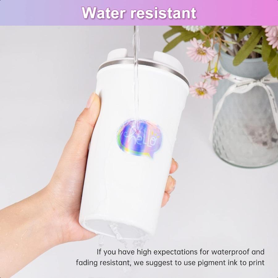 20 Sheets Holographic Sticker Paper for Inkjet and Laser Printer 8.5x11 Inch Printable Vinyl Holographic Sticker Paper SelfAdhe