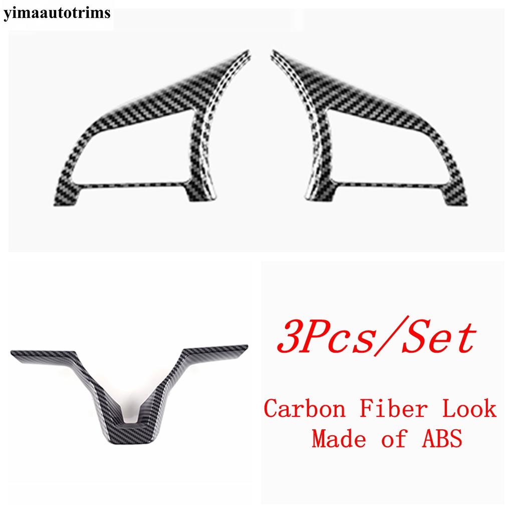 Steering Wheel Button Frame Decor Cover Trim For Nissan X-trail T32 Rogue 2017 -  Red / Carbon Fiber Accessories Interior