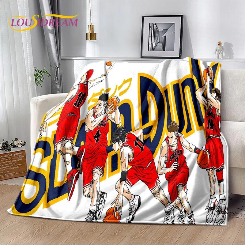 2026 New Cartoon Slam Dunk Anime Basketball Soft Blanket,Soft Throw Blanket for Home Bedroom Bed Sofa Picnic Travel Child Gift