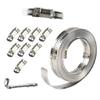304 Stainless Steel Hoses Clamps Assortments 3.5/10m Metal Strap+8/16 Fasteners