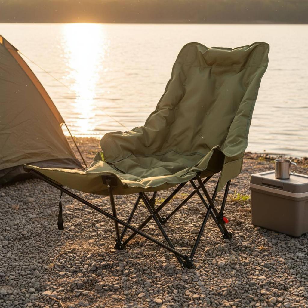 Folding Moon Chair Foldable High Back Lightweight for Fishermen,