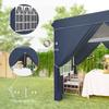 2.5 X 2.5 M Pop-Up Gazebo with Side Walls and Carry Bag, UPF50+ Height-Adjustable Garden Tent, Dark Blue