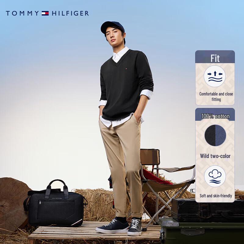 Tommy Hilfiger Men's V-Neck Cotton Pullover Sweater