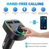 Auto Bluetooth FM Transmitter PD Typ-C Dual USB 3.1A Freisprecheinrichtung Bunter Lichtmodulator Schneller Umgebungsplayer Ladegerät MP3 P7D7