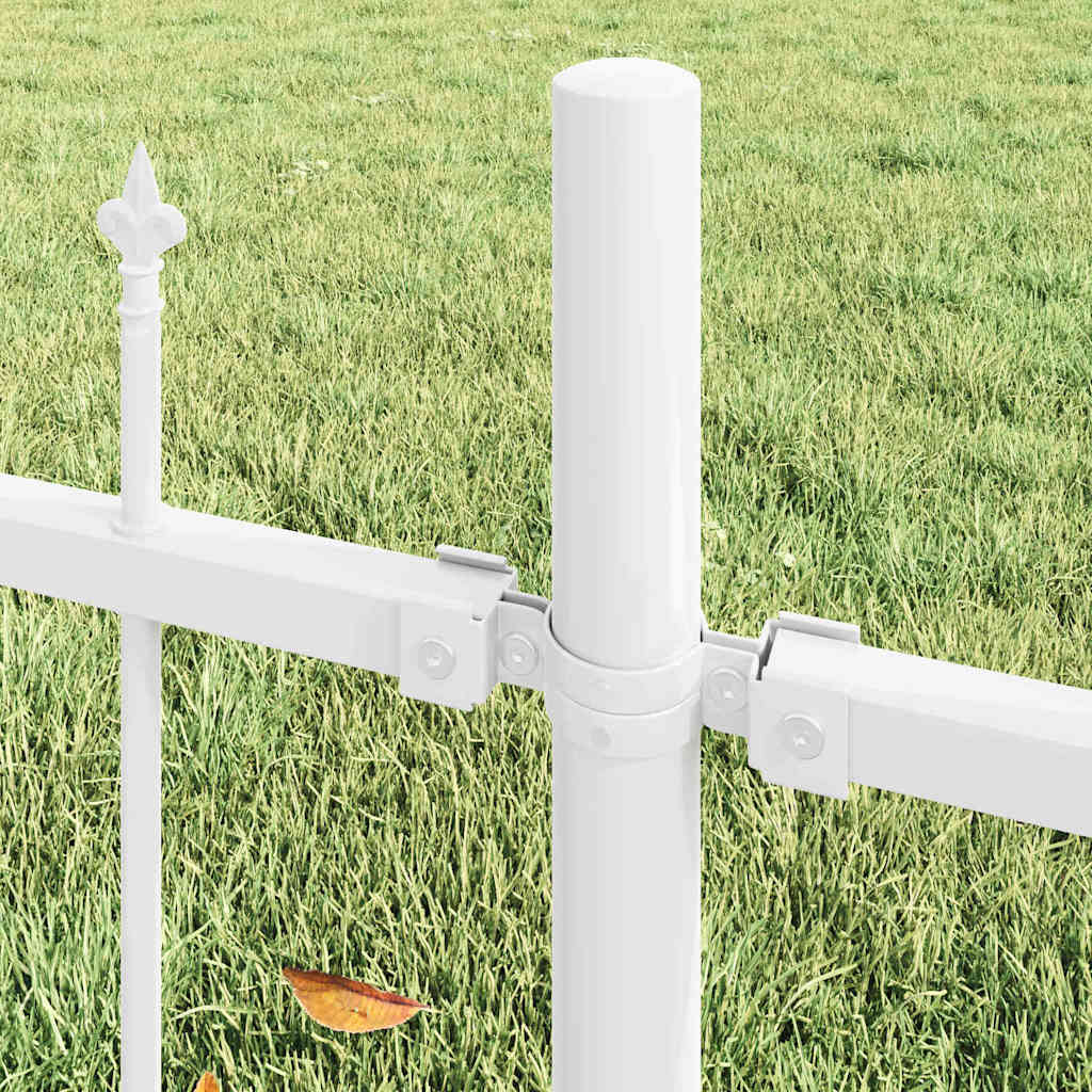 Garden Fence Woerden White 170 x 165 cm Powder Coated Steel