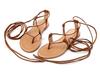 Fashion Eilyken Summer Roman Sandals Cross-Strap Tall Knee High Bondage Thong Flat Women Sandals Flip Flops Black Apricot