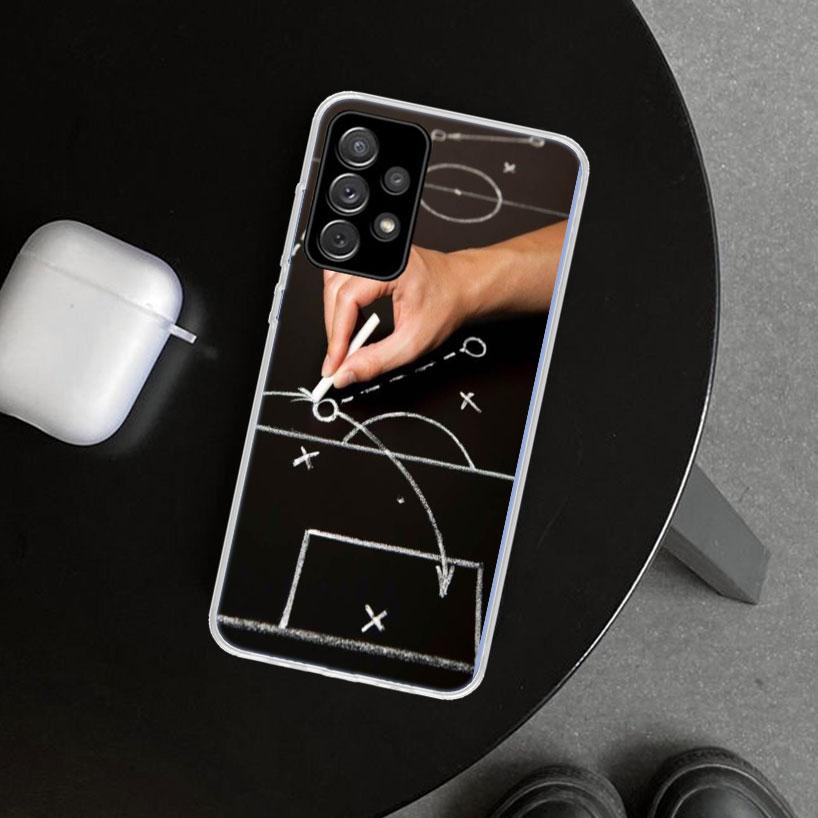 Football Soccer Tactics Time Phone Case Cover for Samsung Galaxy A12 A22 A32 A52 A72 A02S A51 A50S A31 A20S A10S Note 20 Ultra 1