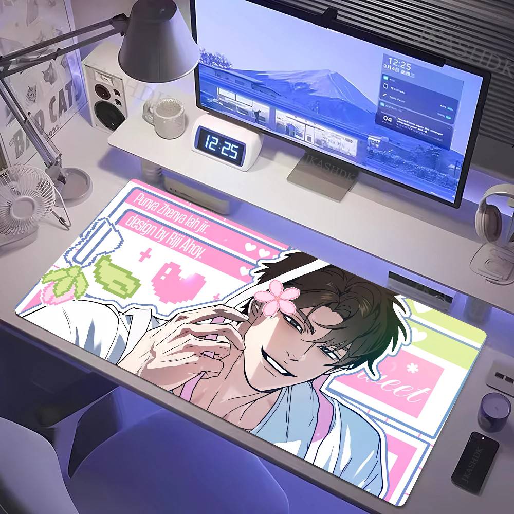 Manga Kwon T-Taekjoo Mousepad Non-slip Suitable For Office Computers Laptops E-sports Game Desk Mats XXL Keyboard