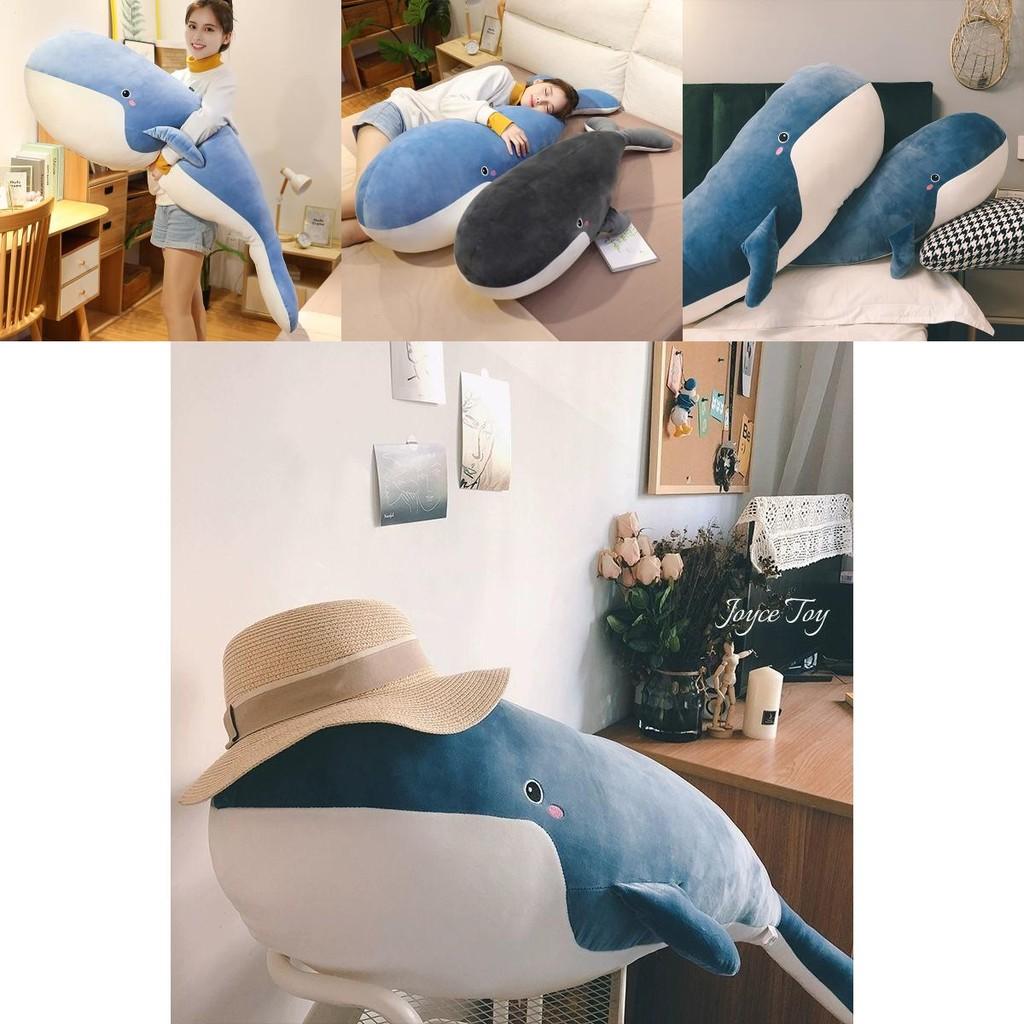 Giant Whale Plush Toy Pillow Soft And Squishy Ocean Animal Stuffed Doll For Kids Handcrafted With Care